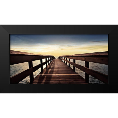 Naples Cove Black Modern Wood Framed Art Print by Carpentieri, Natalie