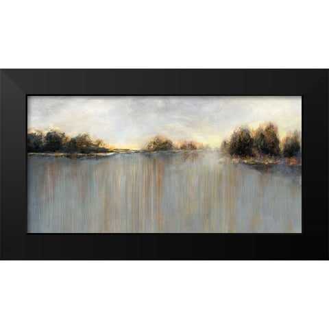 Rain at Dawn Black Modern Wood Framed Art Print by Nan