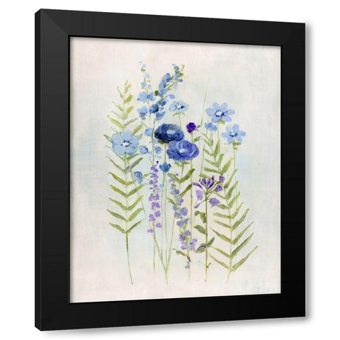 Cottage Wildflowers I Black Modern Wood Framed Art Print by Swatland, Sally