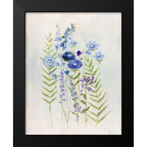 Cottage Wildflowers I Black Modern Wood Framed Art Print by Swatland, Sally