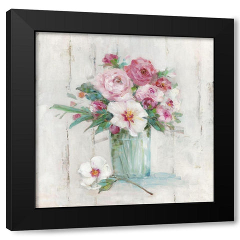 Cottage Sweet Bouquet II Black Modern Wood Framed Art Print with Double Matting by Swatland, Sally