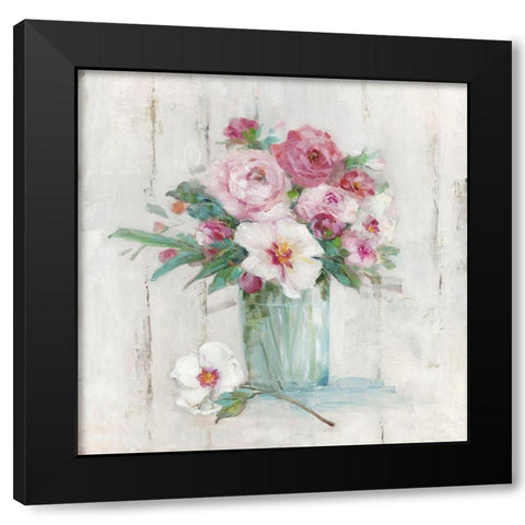 Cottage Sweet Bouquet II Black Modern Wood Framed Art Print by Swatland, Sally