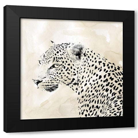 Leopard Spots II Black Modern Wood Framed Art Print by Robinson, Carol