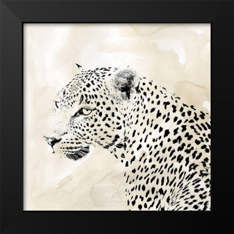 Leopard Spots II Black Modern Wood Framed Art Print by Robinson, Carol