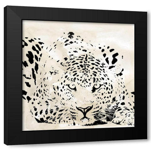 Leopard Spots III Black Modern Wood Framed Art Print by Robinson, Carol