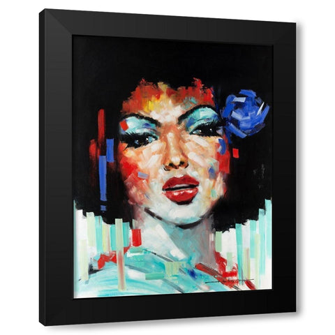 Confetti Girl I Black Modern Wood Framed Art Print with Double Matting by Orme, E. Anthony
