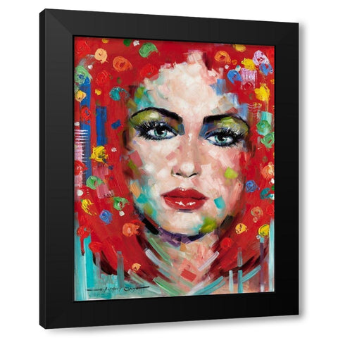 Confetti Girl II Black Modern Wood Framed Art Print with Double Matting by Orme, E. Anthony