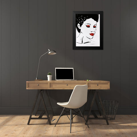 Sketchy Pop II Black Modern Wood Framed Art Print by Orme, E. Anthony