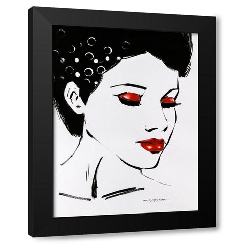 Sketchy Pop II Black Modern Wood Framed Art Print by Orme, E. Anthony