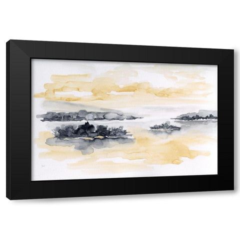 Whispering Wind I Black Modern Wood Framed Art Print by Nan