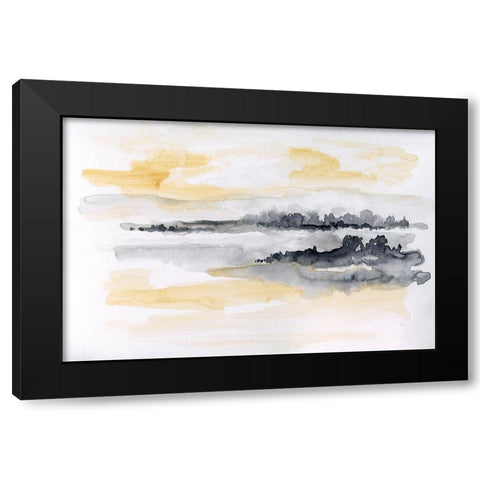 Whispering Wind II Black Modern Wood Framed Art Print with Double Matting by Nan