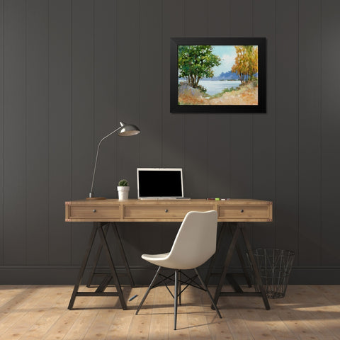 Fall Day Black Modern Wood Framed Art Print by Orme, E. Anthony