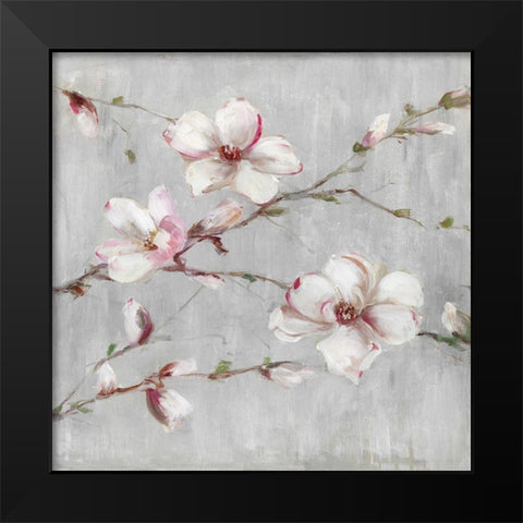 Magnolia Spring I Black Modern Wood Framed Art Print by Swatland, Sally