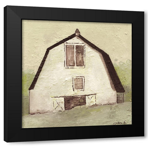 On the Farm II Black Modern Wood Framed Art Print by Combs, Joyce