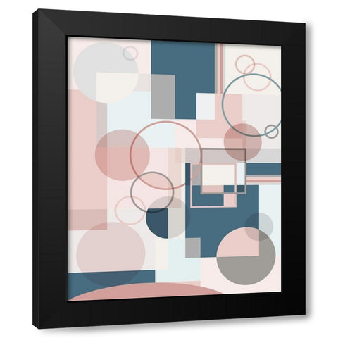Modern Geo Black Modern Wood Framed Art Print with Double Matting by Carpentieri, Natalie