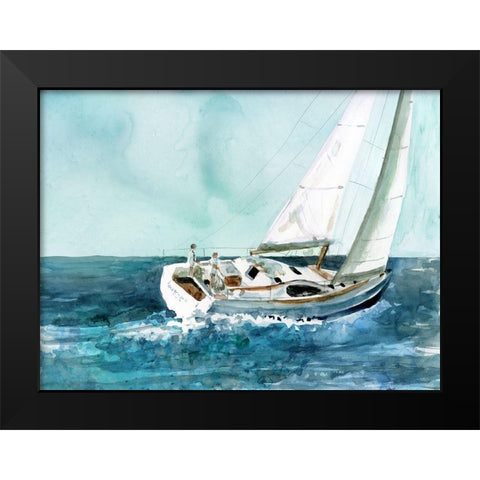 Delray Sail Black Modern Wood Framed Art Print by Robinson, Carol