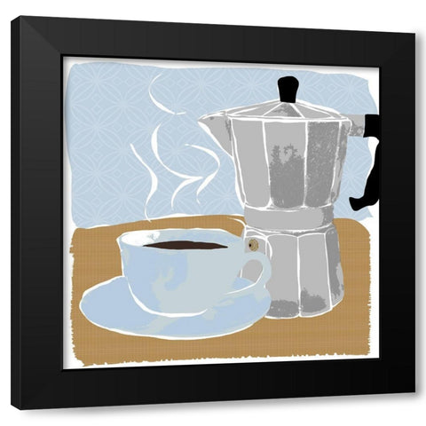 Fresh Coffee I Black Modern Wood Framed Art Print by Santiago, Daniela