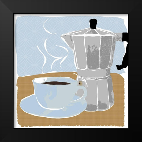 Fresh Coffee I Black Modern Wood Framed Art Print by Santiago, Daniela