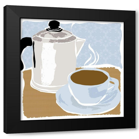 Fresh Coffee II Black Modern Wood Framed Art Print with Double Matting by Santiago, Daniela