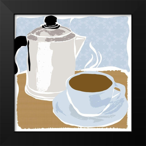Fresh Coffee II Black Modern Wood Framed Art Print by Santiago, Daniela