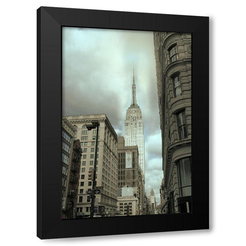 Empire View Black Modern Wood Framed Art Print with Double Matting by Jill, Susan