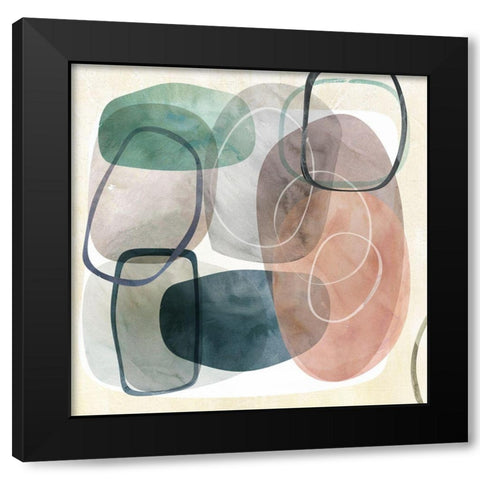 Oblique II Black Modern Wood Framed Art Print by Robinson, Carol