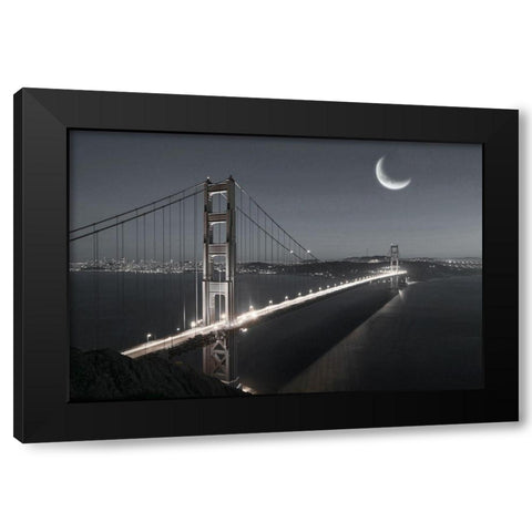 Moonrise Black Modern Wood Framed Art Print with Double Matting by Jaynes, William D.