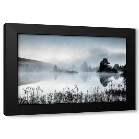 Streeter Pond Black Modern Wood Framed Art Print with Double Matting by Garber, Howie