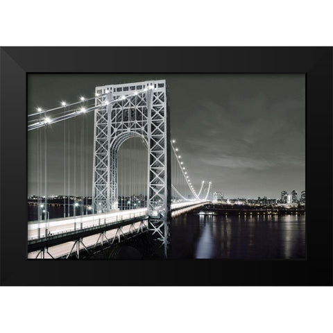 City Lights Black Modern Wood Framed Art Print by Carpentieri, Natalie