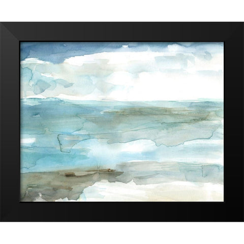 Shimmering Shore Black Modern Wood Framed Art Print by Robinson, Carol