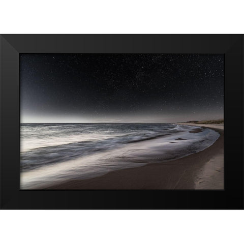 Magic Night Black Modern Wood Framed Art Print by Haney, Chuck