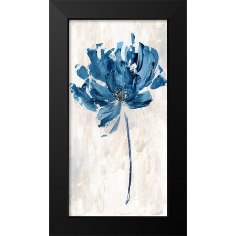 Bluejean Flower II Black Modern Wood Framed Art Print by Craven, Katrina