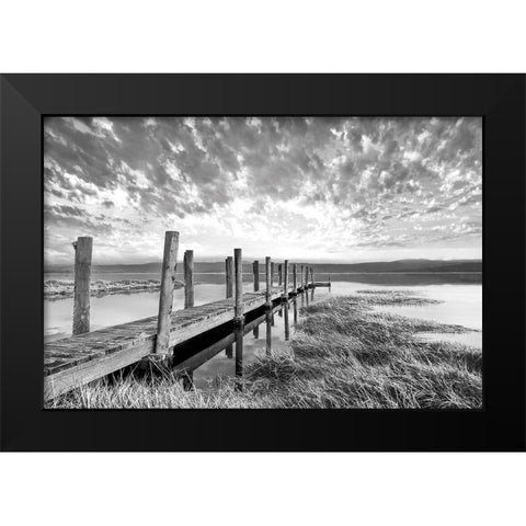 Sunset Contemplation Black Modern Wood Framed Art Print by Calascibetta, Mike