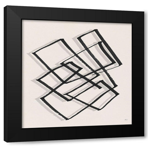 Which Way I Black Modern Wood Framed Art Print by Jill, Susan