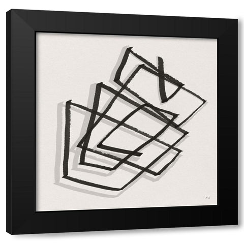 Which Way II Black Modern Wood Framed Art Print by Jill, Susan