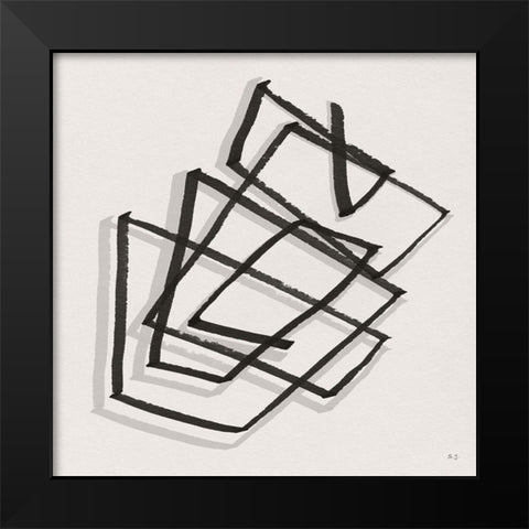 Which Way II Black Modern Wood Framed Art Print by Jill, Susan