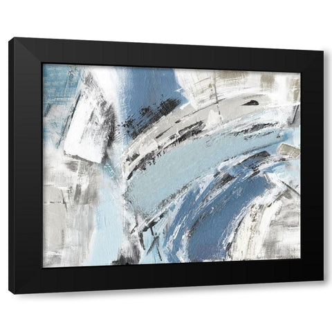 Blue Mykonos Black Modern Wood Framed Art Print with Double Matting by Shapiro, Judith