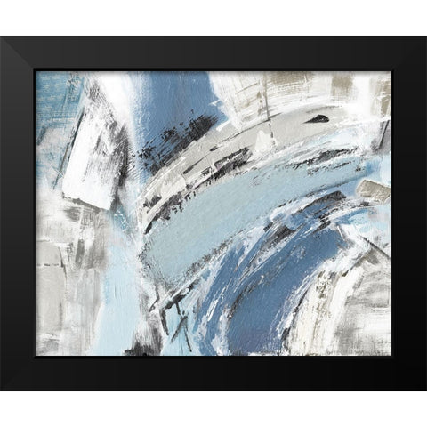 Blue Mykonos Black Modern Wood Framed Art Print by Shapiro, Judith