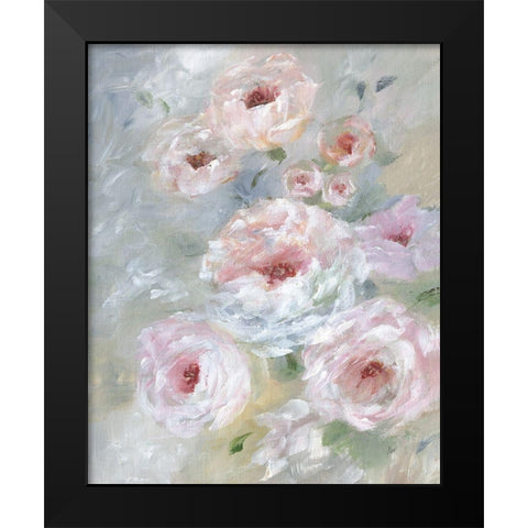 Rush of Blush Black Modern Wood Framed Art Print by Nan