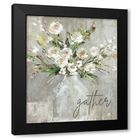 Gather Black Modern Wood Framed Art Print with Double Matting by Robinson, Carol