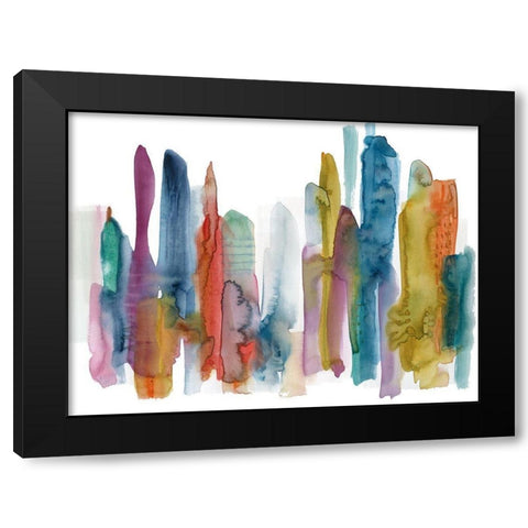 Spectrum Skyline Black Modern Wood Framed Art Print by Robinson, Carol