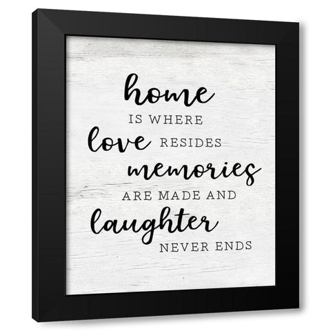 Love Resides Black Modern Wood Framed Art Print by Carpentieri, Natalie