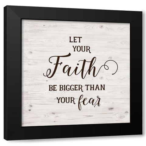 Faith Black Modern Wood Framed Art Print with Double Matting by Murray, Amanda