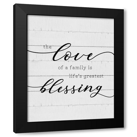Love of a Family Black Modern Wood Framed Art Print with Double Matting by CAD Designs