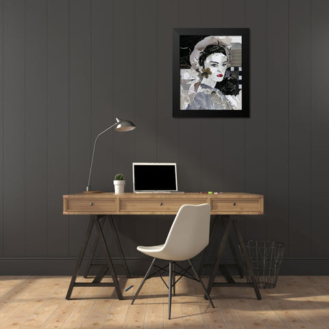 Runway Pause Black Modern Wood Framed Art Print by Robinson, Carol