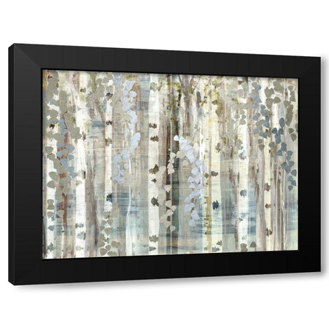 Birch Wood Meadow Black Modern Wood Framed Art Print with Double Matting by Jill, Susan