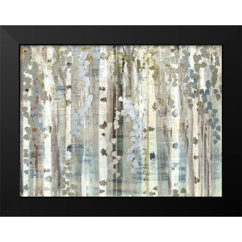 Birch Wood Meadow Black Modern Wood Framed Art Print by Jill, Susan