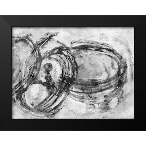 Infinity Rings II Black Modern Wood Framed Art Print by Pattinian, Merri