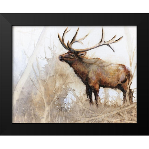 Majestic Moose Black Modern Wood Framed Art Print by Brooks, Donna