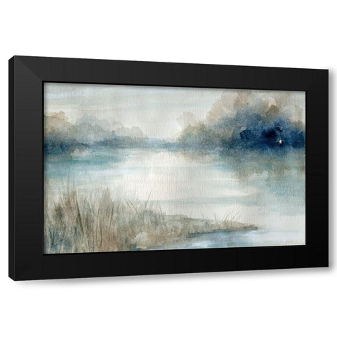 Still Evening Waters Black Modern Wood Framed Art Print with Double Matting by Robinson, Carol